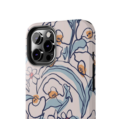 hand-drawn flower sketch Tough Phone Cases