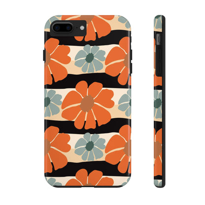 Retro groovy flowers seamless pattern Tough Phone Cases iPhone 7 Plus, iPhone 8 Plus