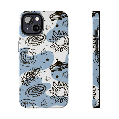 Seamless pattern of rockets, planets, comets Tough Phone Cases iPhone 13