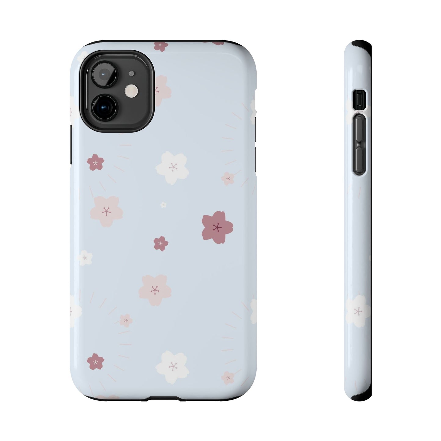 seamless cute lovely pink and white cherry blossom Tough Phone Cases iPhone 11