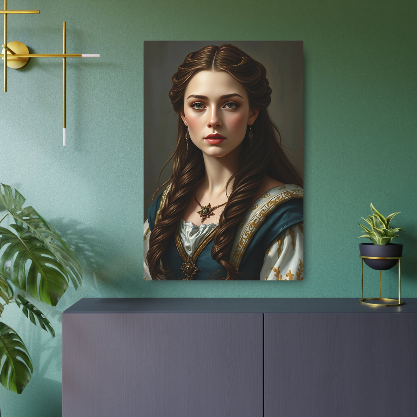 Timeless Elegance: A Regal Portrait in Metal 24" x 36" (Vertical) 0.12''