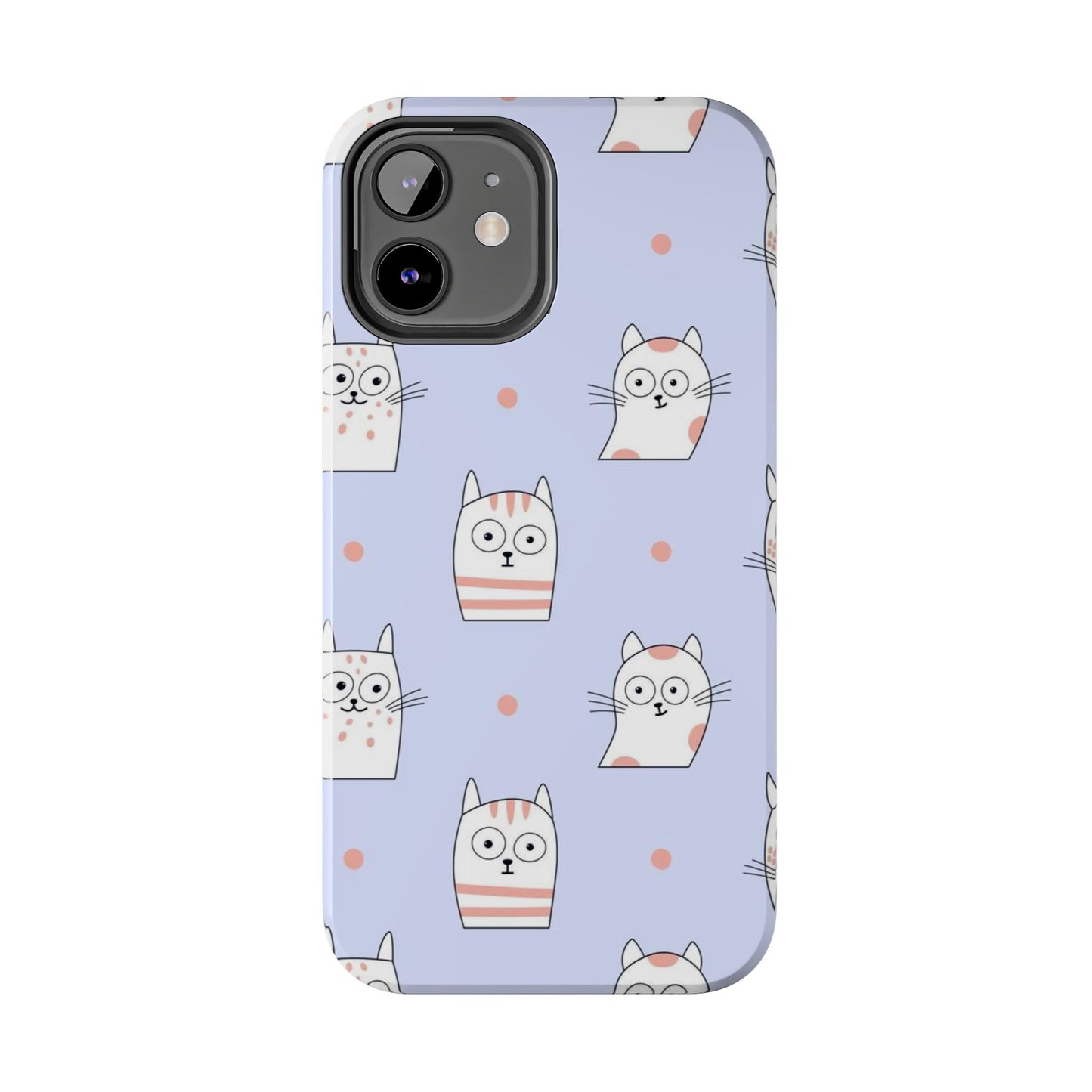 Doodle Seamless Pattern with Cute Cats Tough Phone Cases