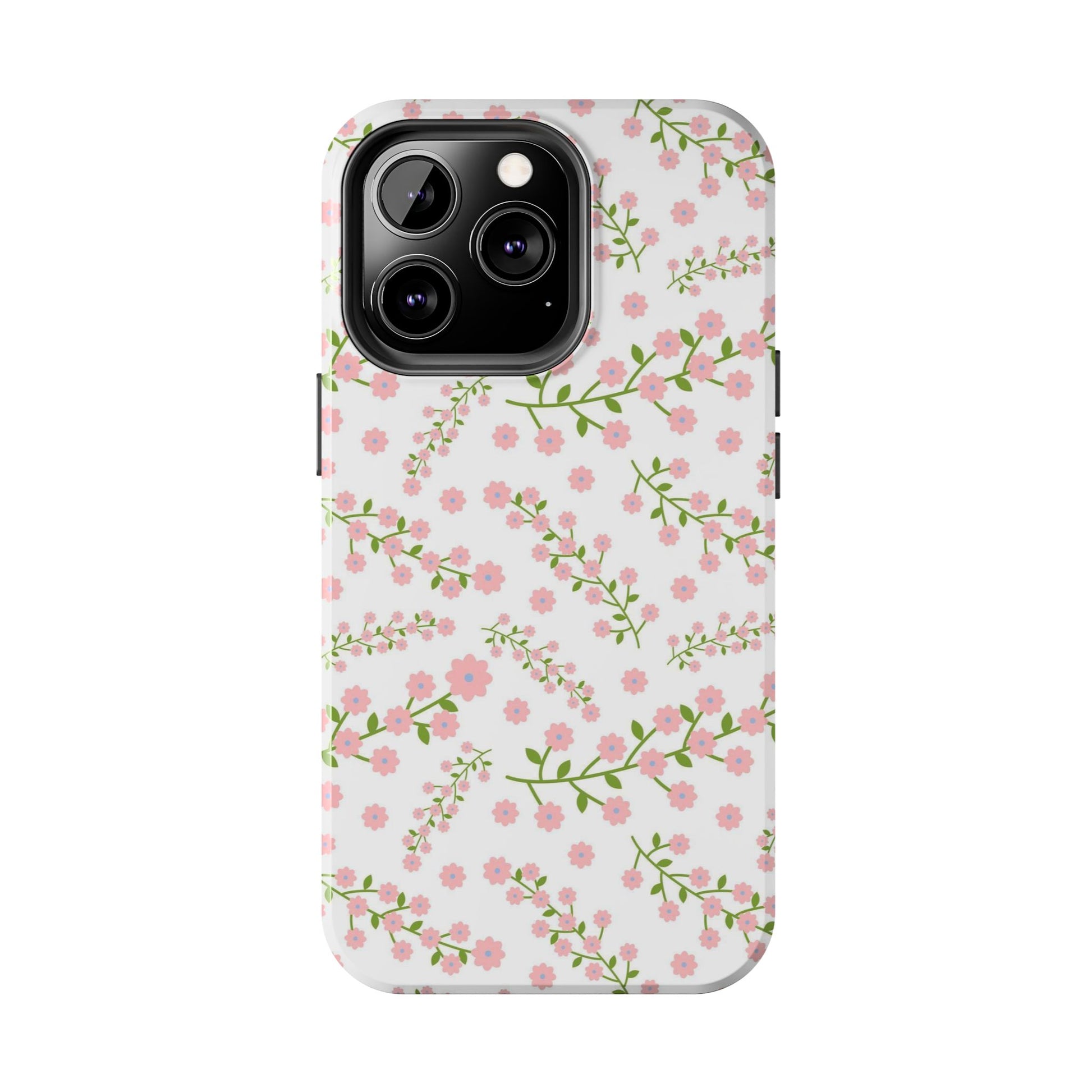 Seamless pattern green branches with blooming Tough Phone Cases