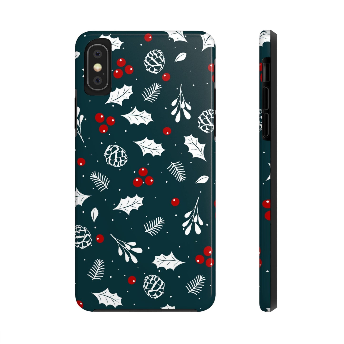 Winter floral seamless pattern Tough Phone Cases iPhone X