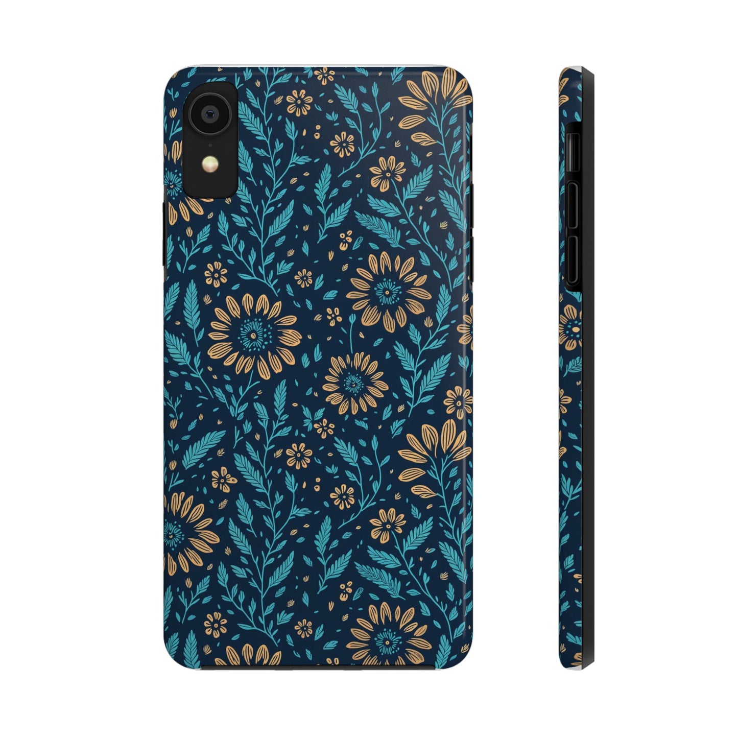 Flower Pattern Design Tough Phone Cases iPhone XR