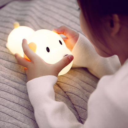 Dull Wang night light led rechargeable silicone lamp creative dimming bedroom cute bedside lamp baby feeding table lamp