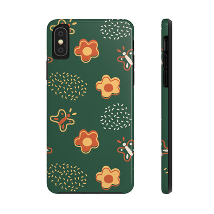 Seamless pattern with flowers and butterflies Tough Phone Cases iPhone X