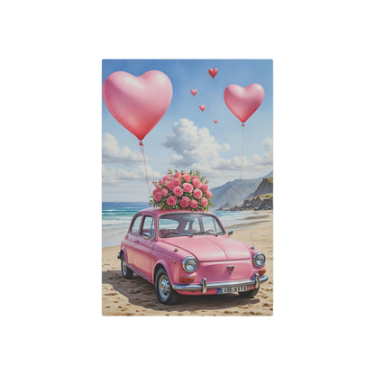 Love Blooms by the Sea Metal Art Sign