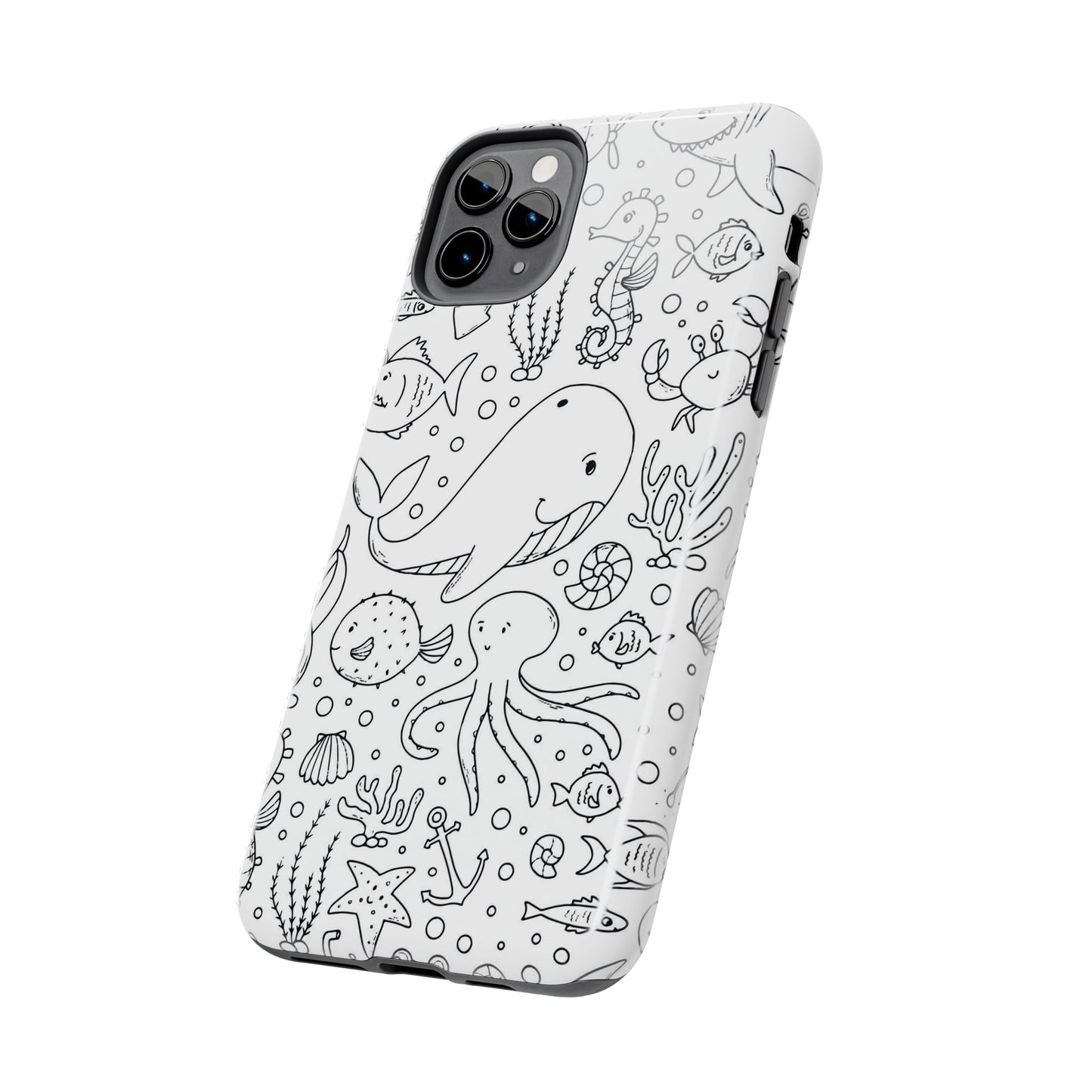 monochrome seamless pattern Tough Phone Cases