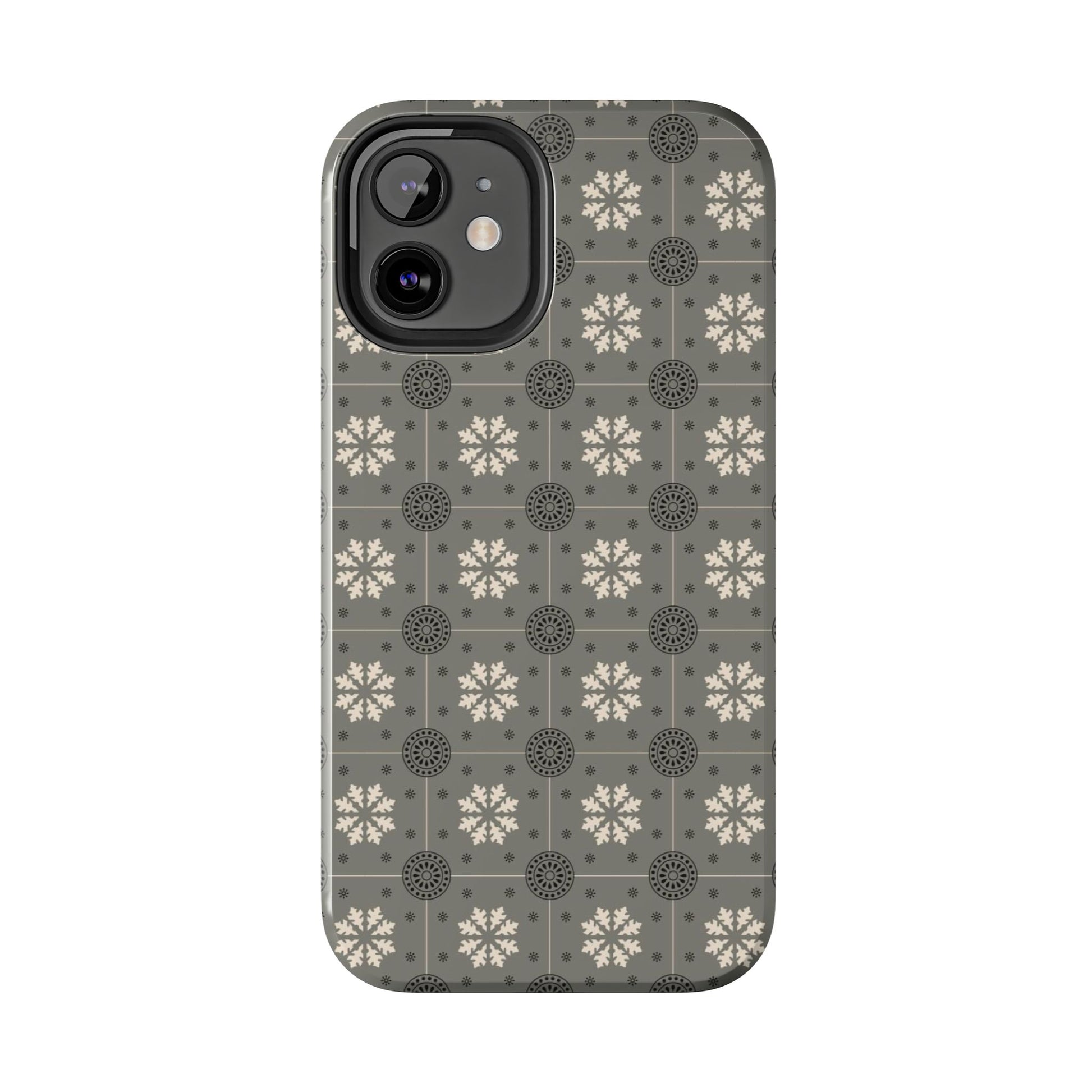 Grey Mosaic Pattern Tough Phone Cases