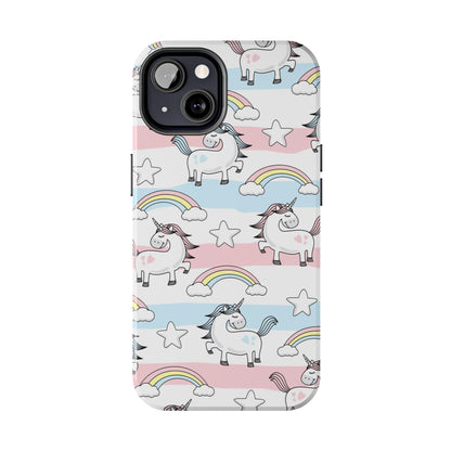 Unicorn Seamless Pattern Doodle Tough Phone Cases