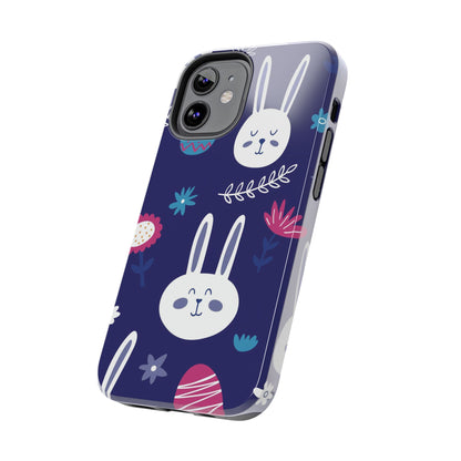 Seamless pattern with cute hand drawn bunnies Tough Phone Case