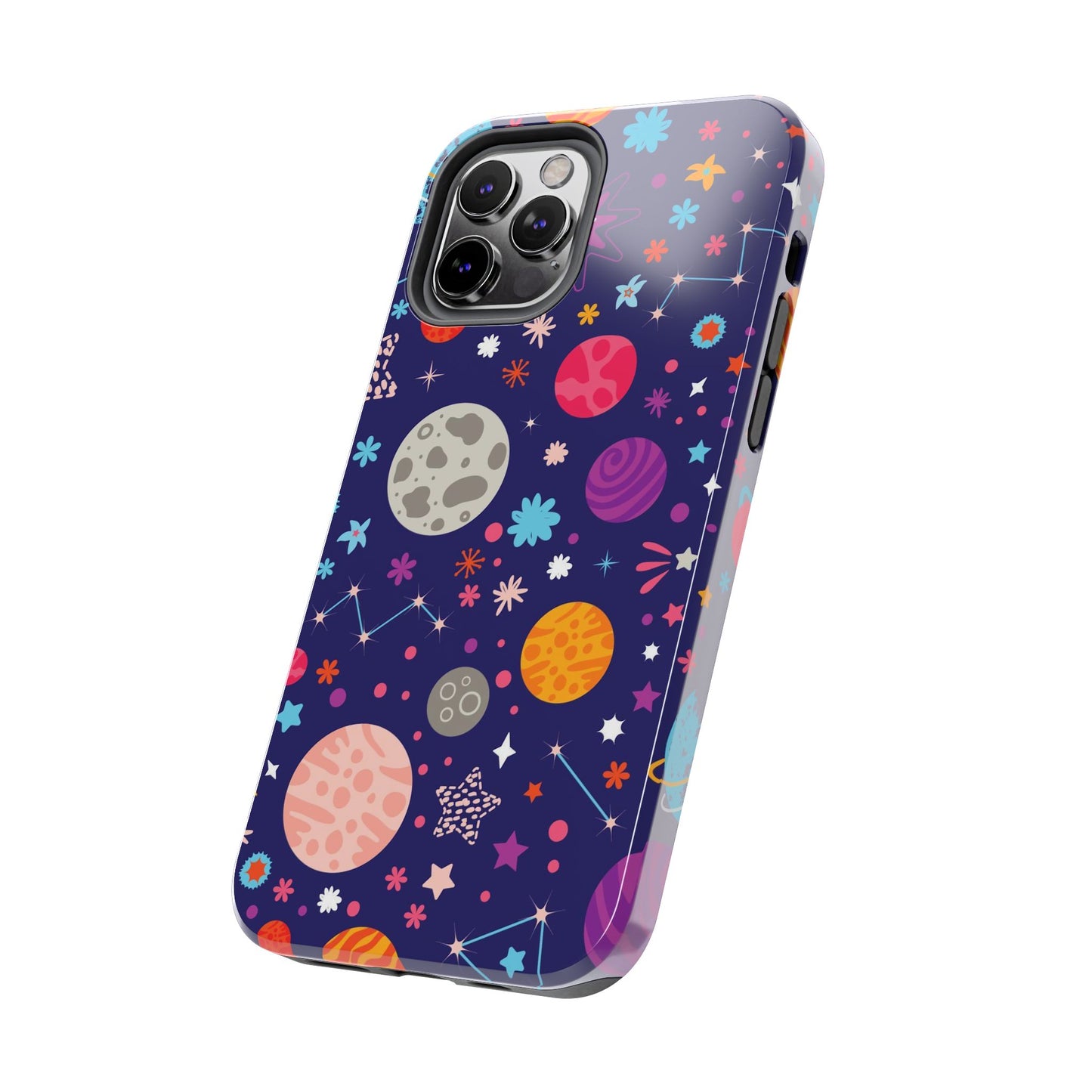 Seamless pattern with colorful space with planets Tough Phone Cases