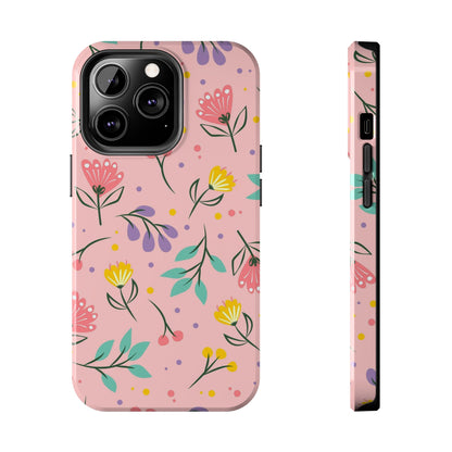 beautiful seamless handrawn floral Tough Phone Cases iPhone 13 Pro