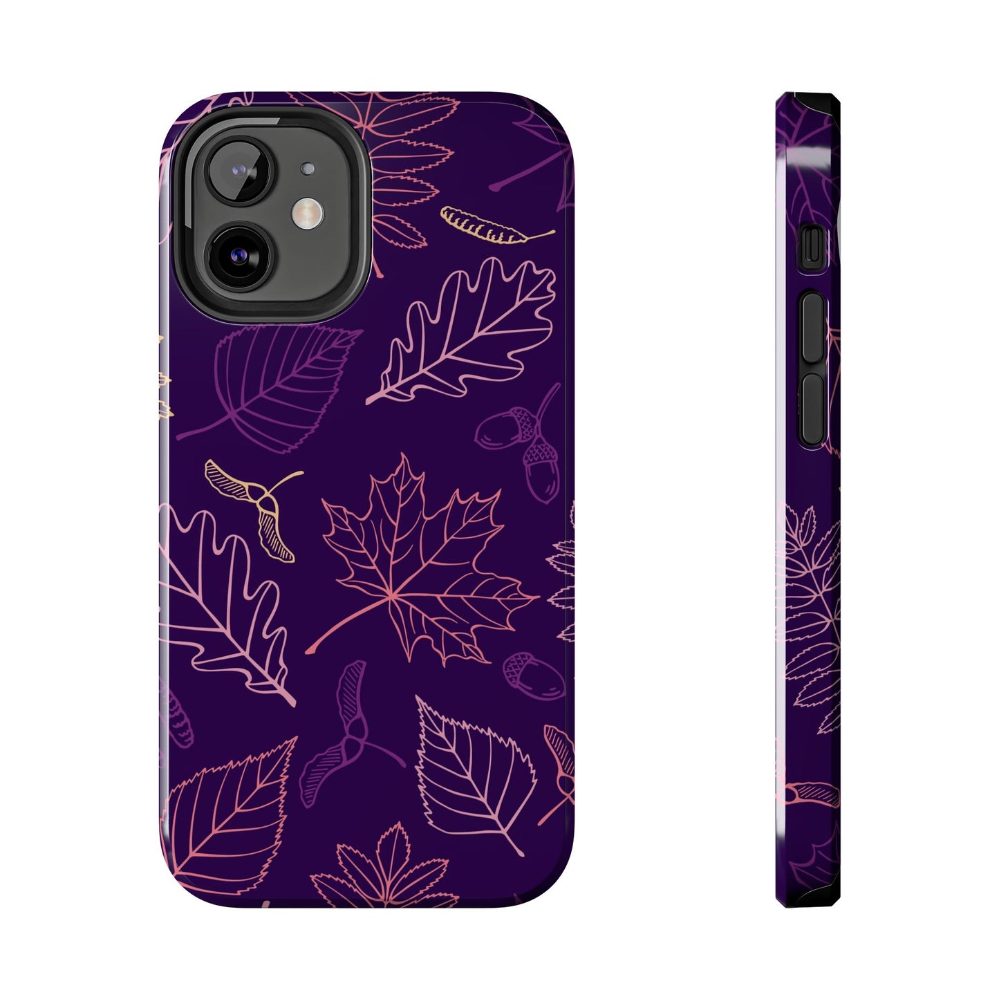 Seamless pattern with autumn leaves Tough Phone Cases iPhone 12 Mini