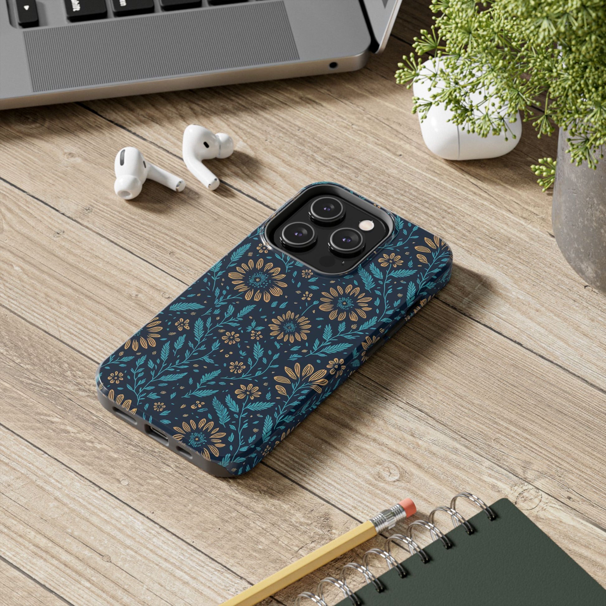 Flower Pattern Design Tough Phone Cases