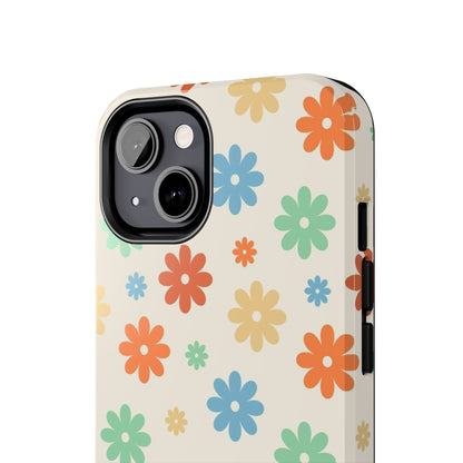 Retro groovy daisy seamless pattern Tough Phone Cases