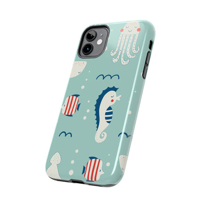 hand drawn colored childish seamless Tough Phone Cases