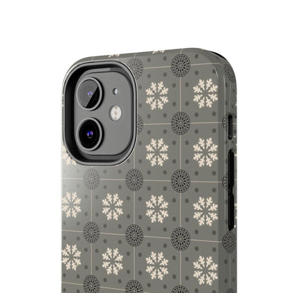 Grey Mosaic Pattern Tough Phone Cases