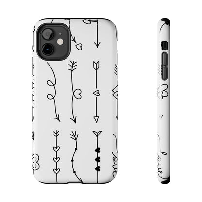 Set of cute doodle arrows for Valentine's Day Tough Phone Cases iPhone 11