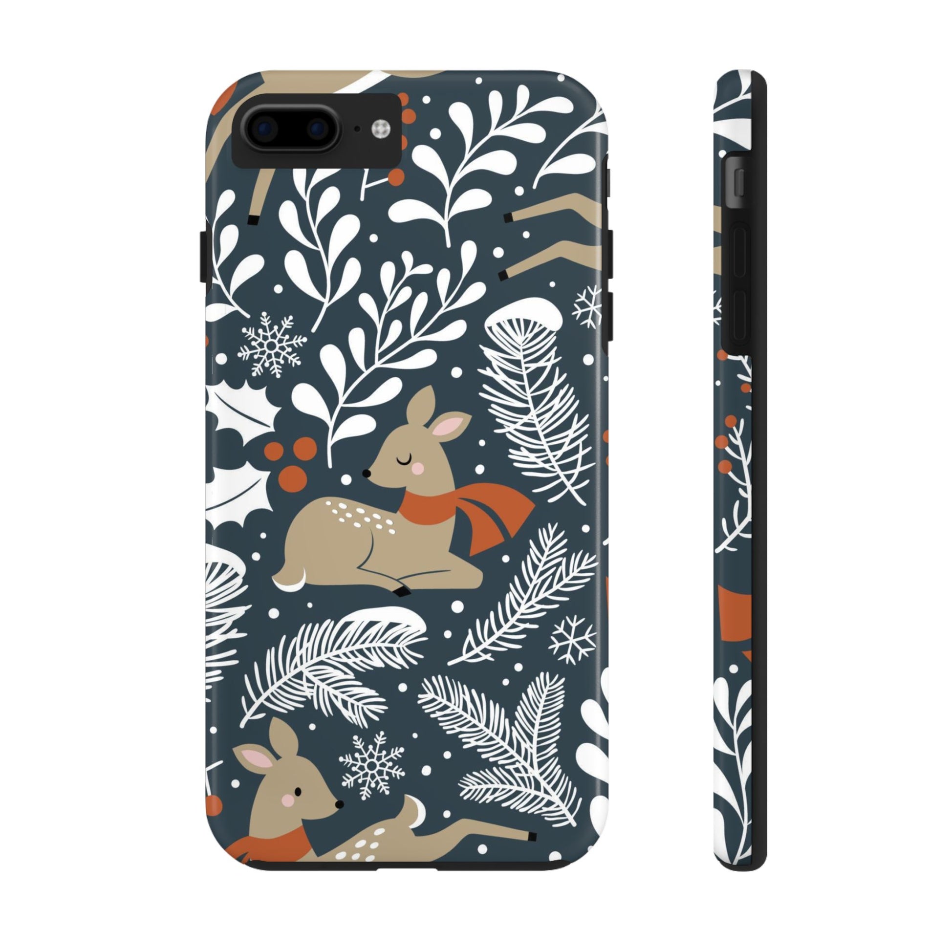 Seamless pattern with cute Christmas deer Tough Phone Cases iPhone 7 Plus, iPhone 8 Plus