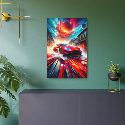 Ignition of the Cosmos: A Supernova of Speed and Color Metal Art Sign 20″ x 30″ (Vertical) 0.12''