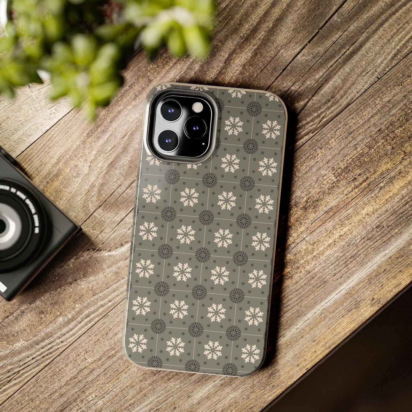 Grey Mosaic Pattern Tough Phone Cases