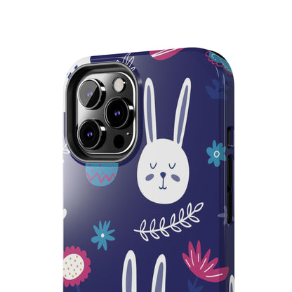 Seamless pattern with cute hand drawn bunnies Tough Phone Case