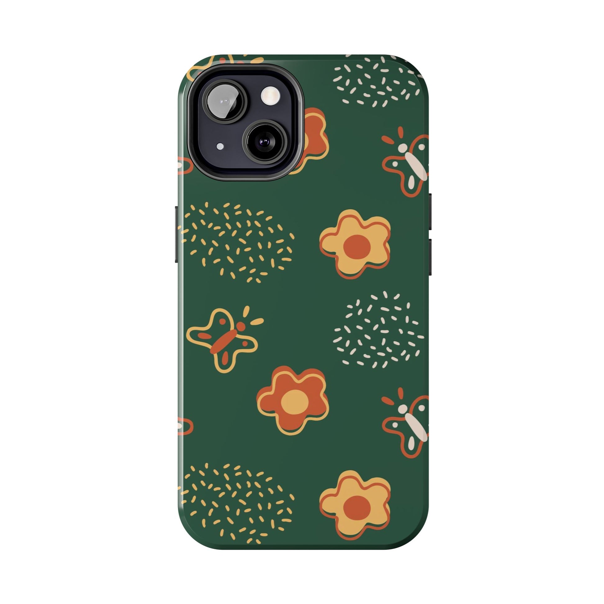 Seamless pattern with flowers and butterflies Tough Phone Cases