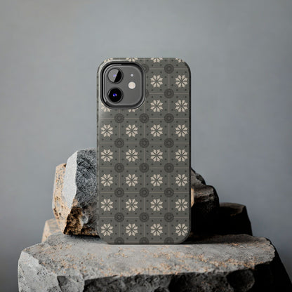 Grey Mosaic Pattern Tough Phone Cases