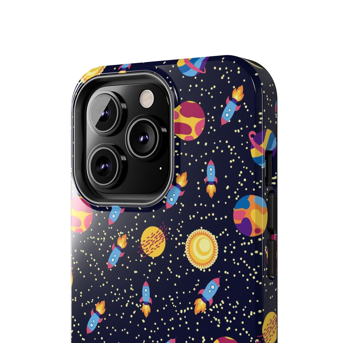 Seamless space pattern. Planets, rockets Tough Phone Cases