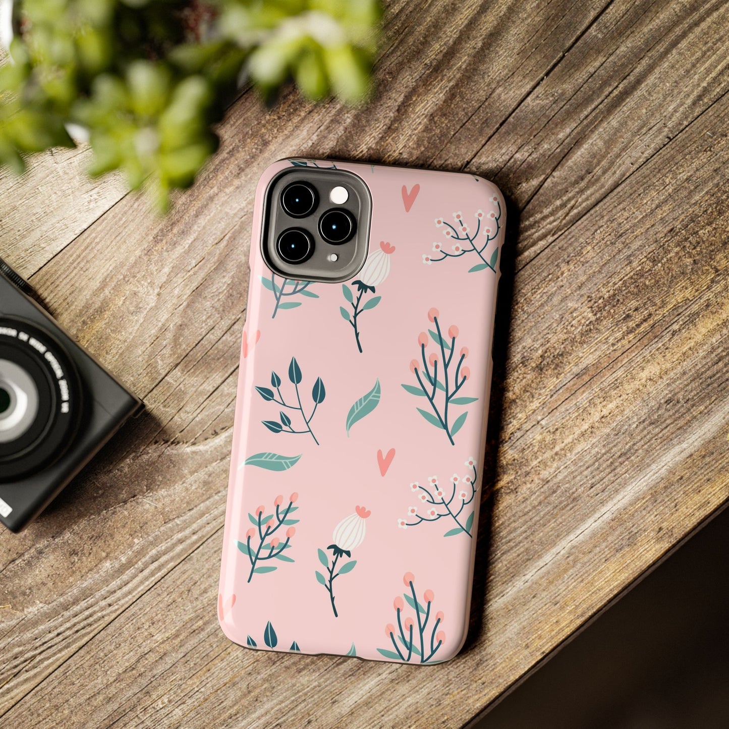 Floral seamless pattern. Garden flowers branches Tough Phone Cases