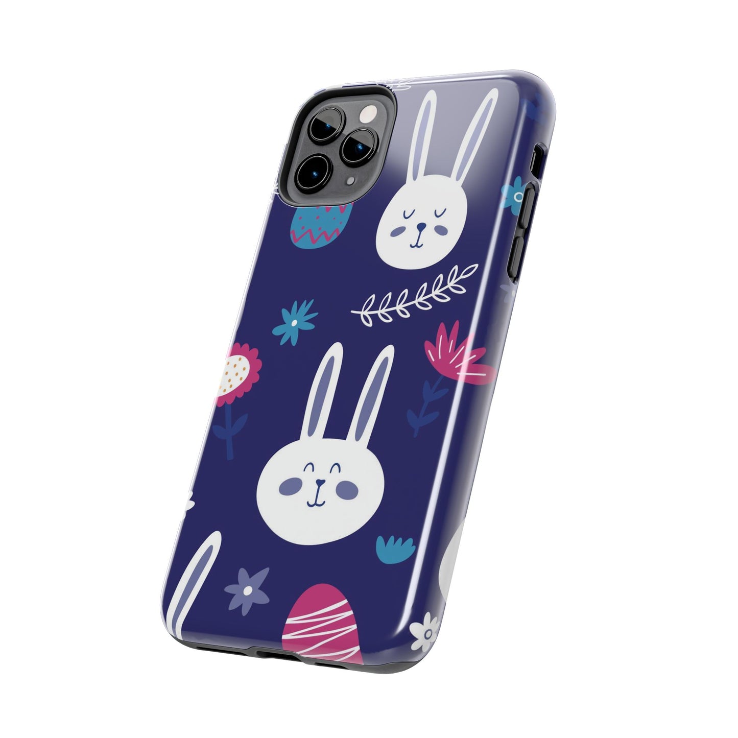 Seamless pattern with cute hand drawn bunnies Tough Phone Case