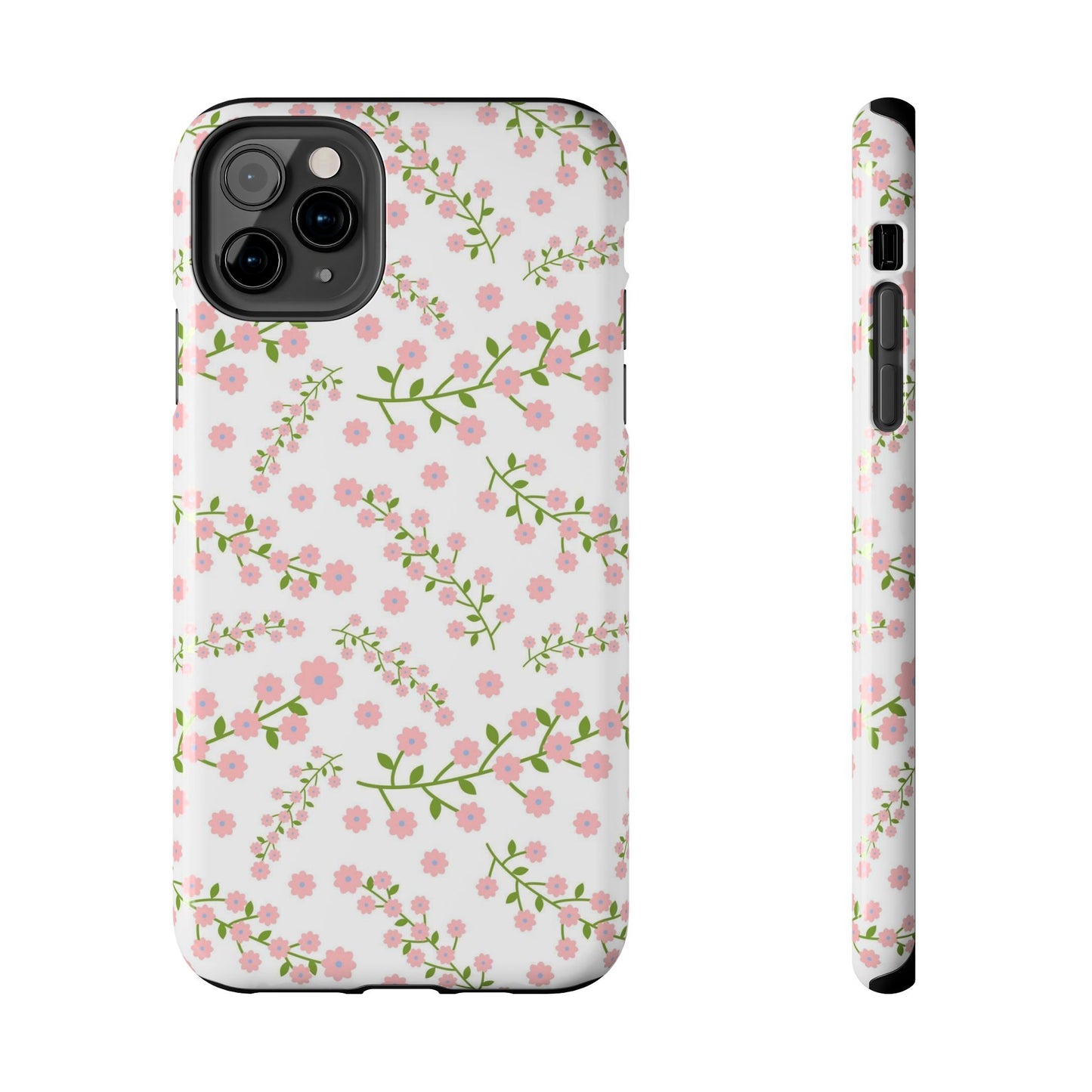 Seamless pattern green branches with blooming Tough Phone Cases iPhone 11 Pro Max