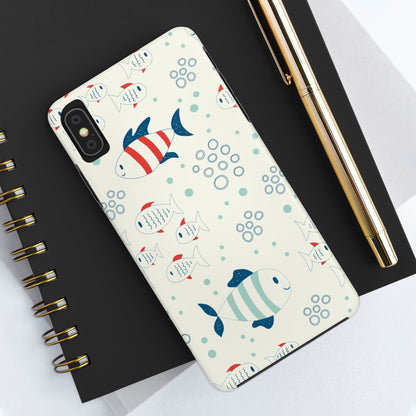 hand drawn colored childish seamless Tough Phone Cases