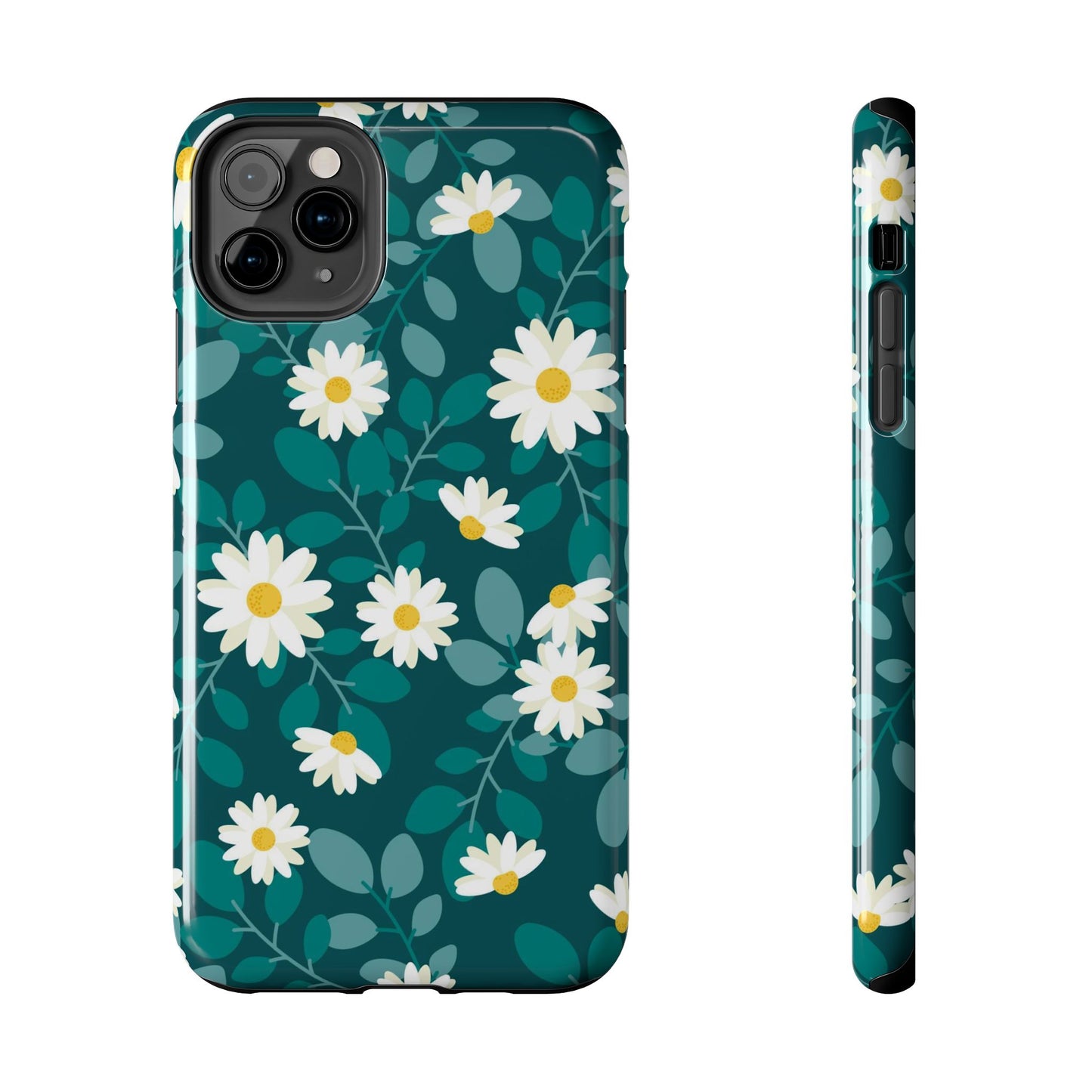 cute white daisy flower flat style seamless pattern Tough Phone Cases iPhone 11 Pro Max