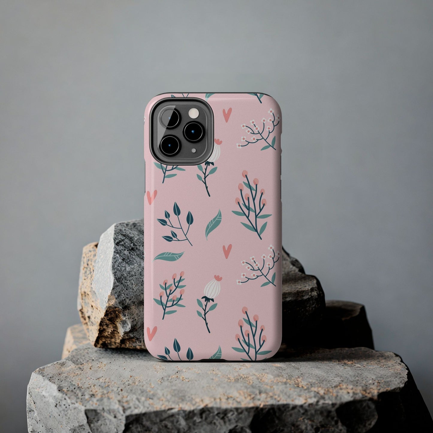 Floral seamless pattern. Garden flowers branches Tough Phone Cases