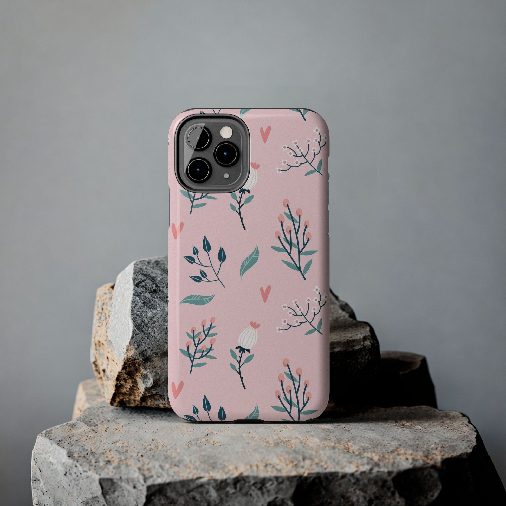 Floral seamless pattern. Garden flowers branches Tough Phone Cases