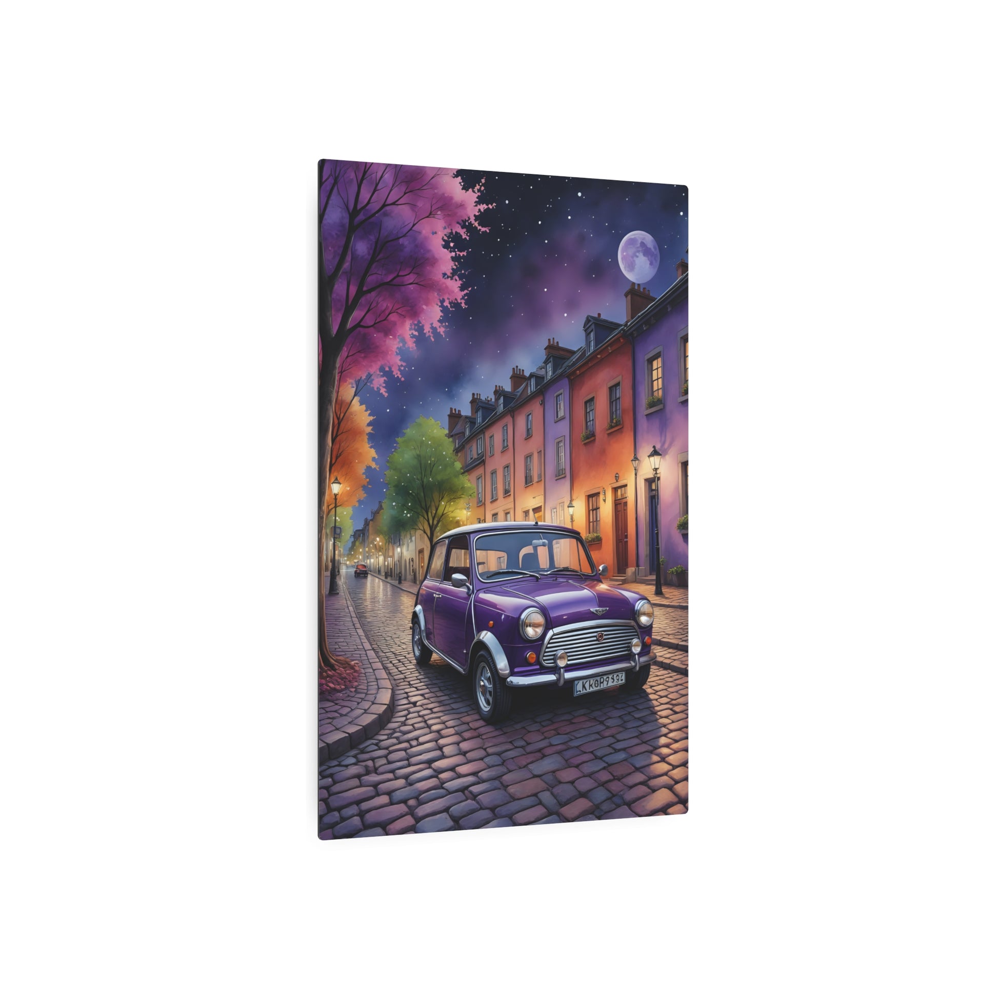 Moonlight Drive in Lavender Lane Metal Art Sign