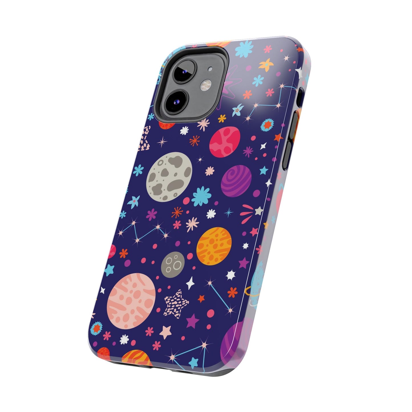 Seamless pattern with colorful space with planets Tough Phone Cases