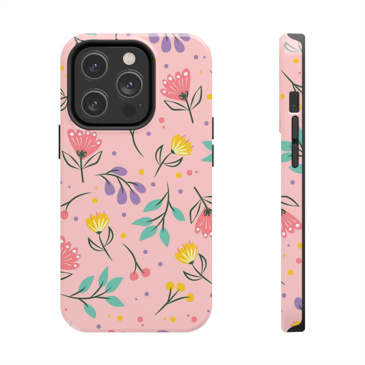 beautiful seamless handrawn floral Tough Phone Cases iPhone 14 Pro