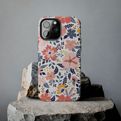 seamless pattern with abstract flowers Tough Phone Cases