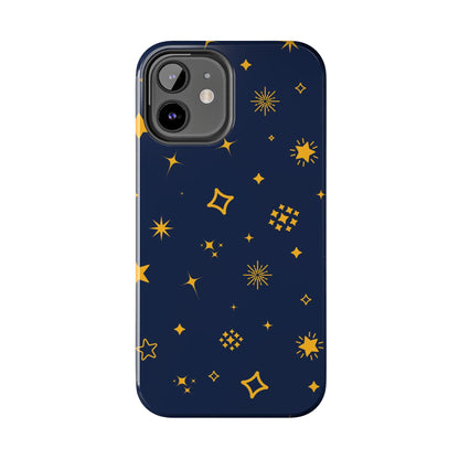 pattern on a blue Tough Phone Cases