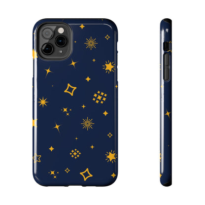 pattern on a blue Tough Phone Cases iPhone 11 Pro Max