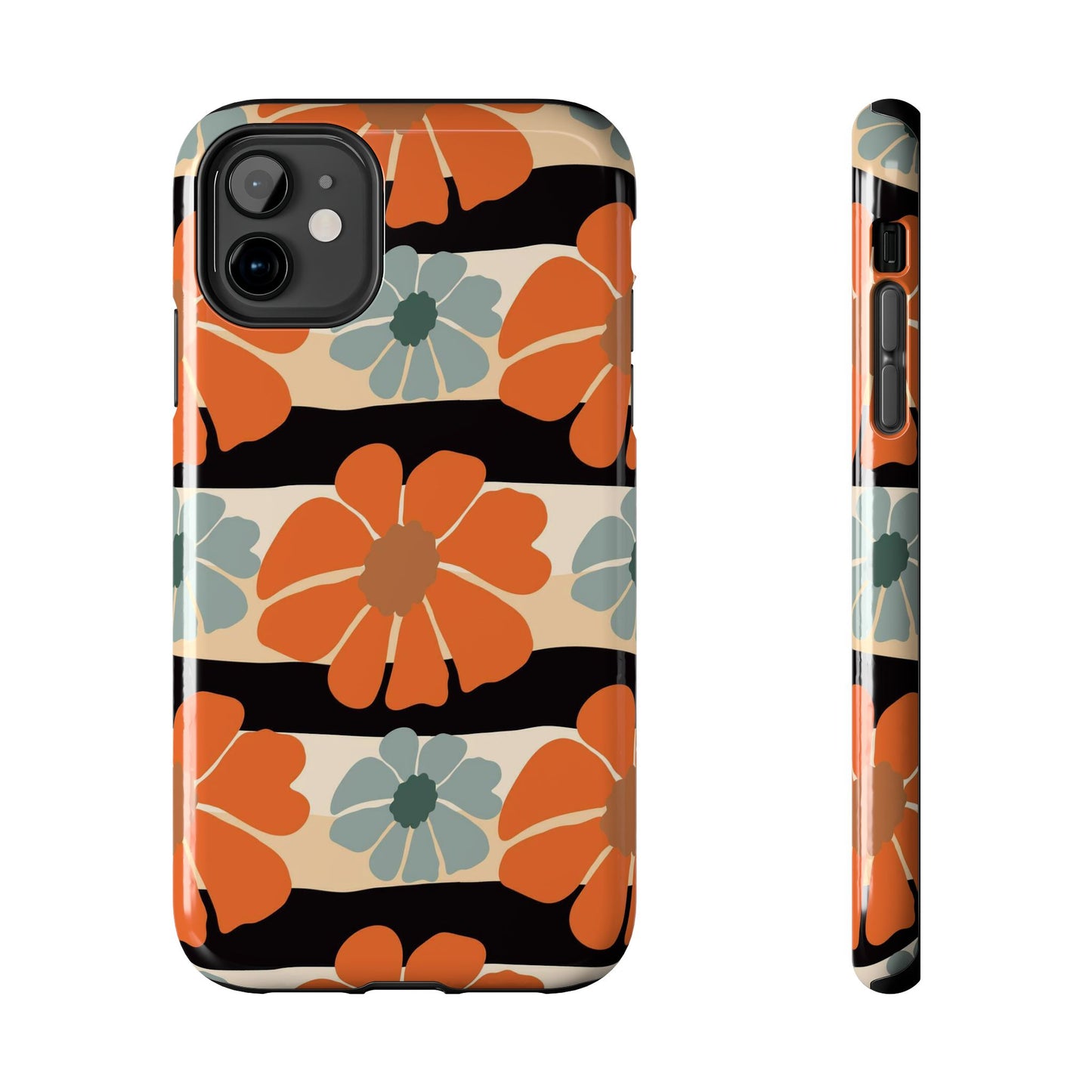 Retro groovy flowers seamless pattern Tough Phone Cases iPhone 11