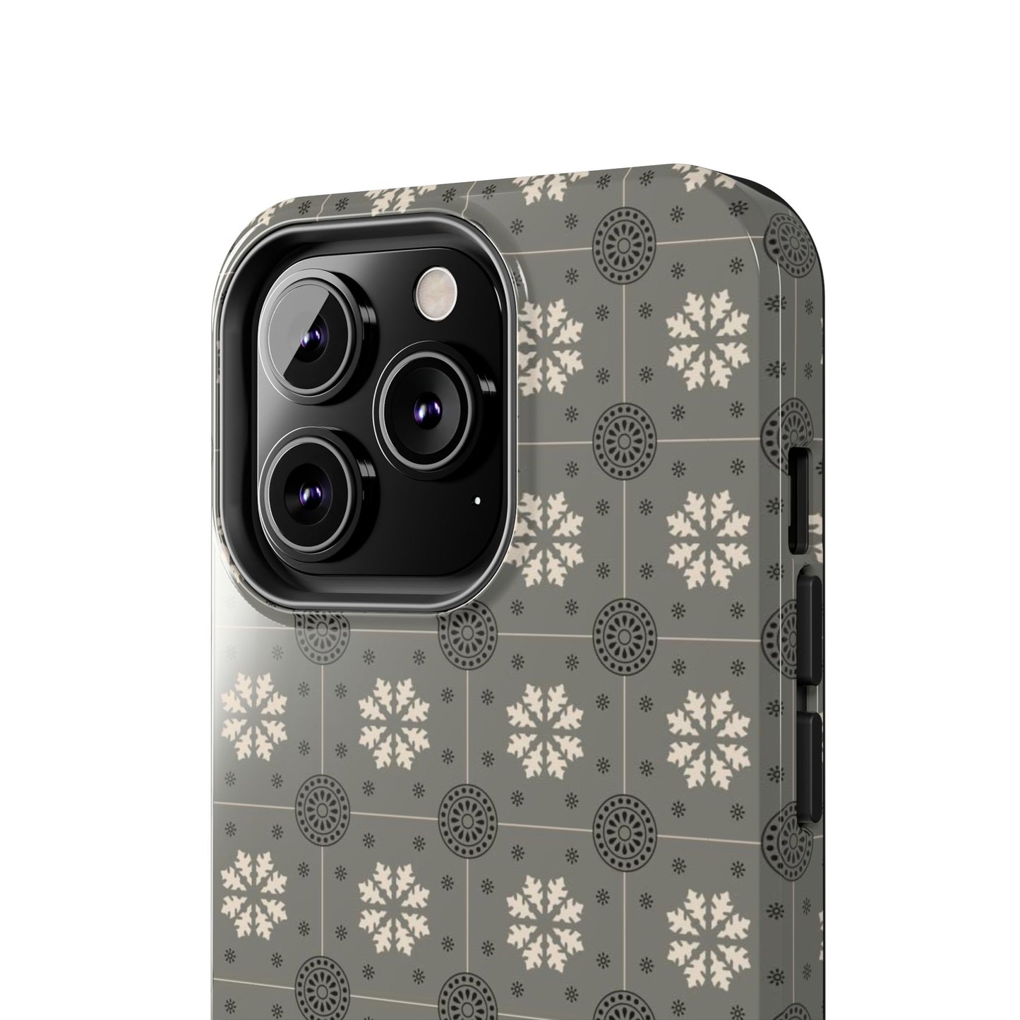 Grey Mosaic Pattern Tough Phone Cases