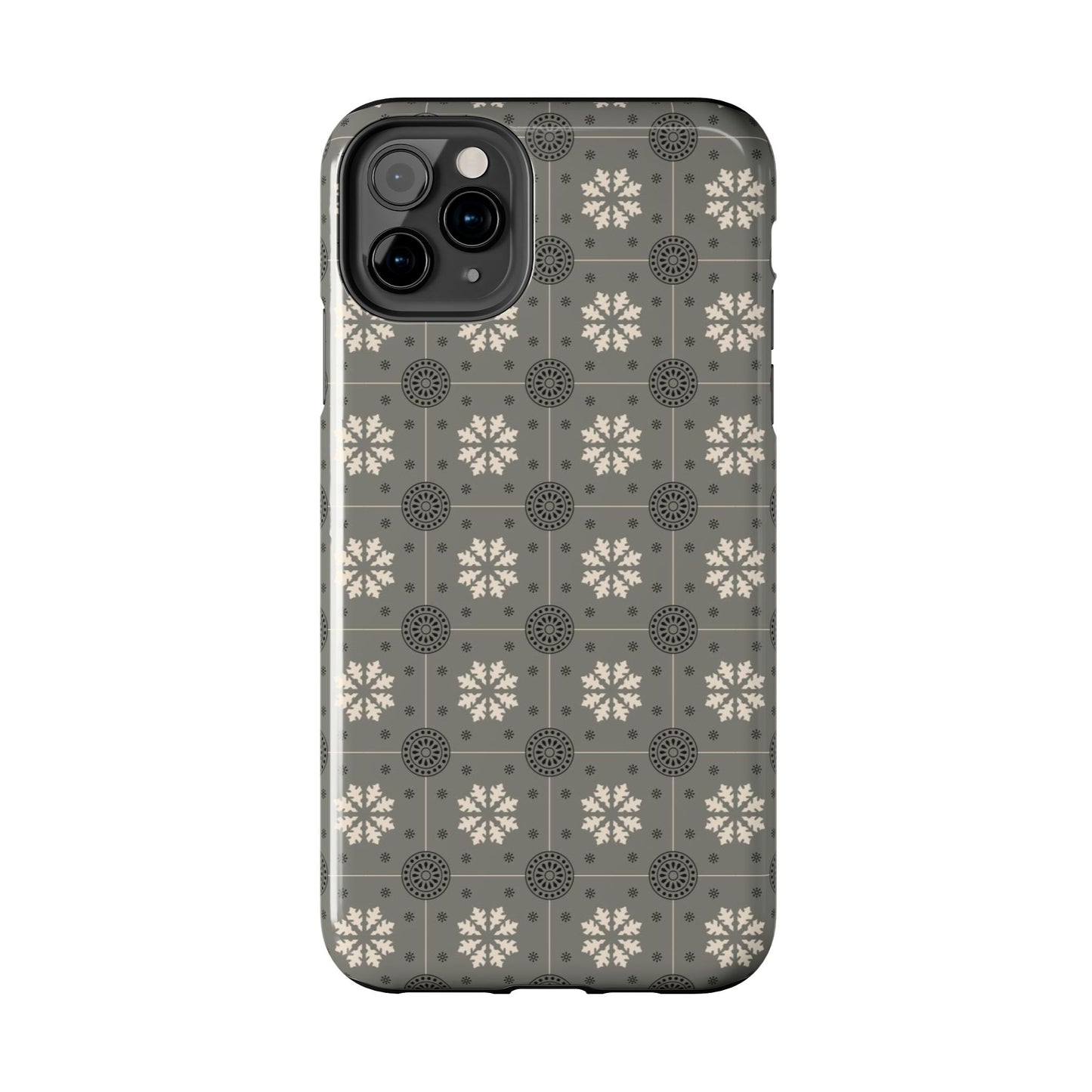 Grey Mosaic Pattern Tough Phone Cases