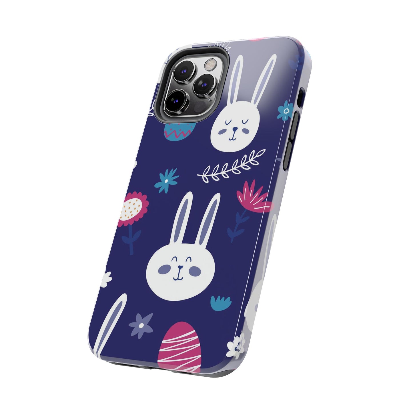 Seamless pattern with cute hand drawn bunnies Tough Phone Case