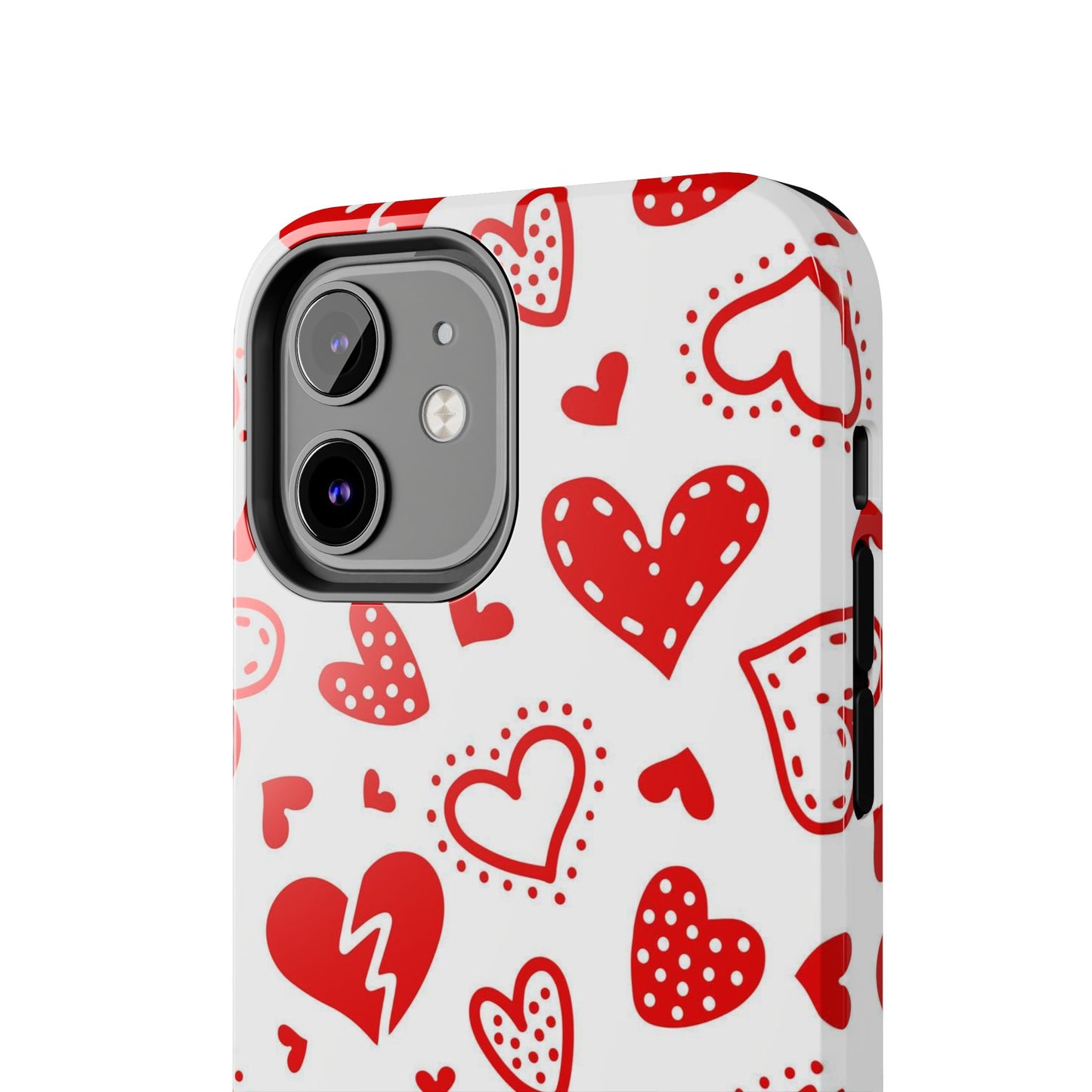 Seamless pattern of red hearts Tough Phone Cases