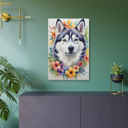 Floral Canine Majesty Metal Art Sign 20″ x 30″ (Vertical) 0.12''